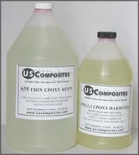 GALLON 635 THIN EPOXY RESIN & 1/2GAL 556 (2:1) HARDENER